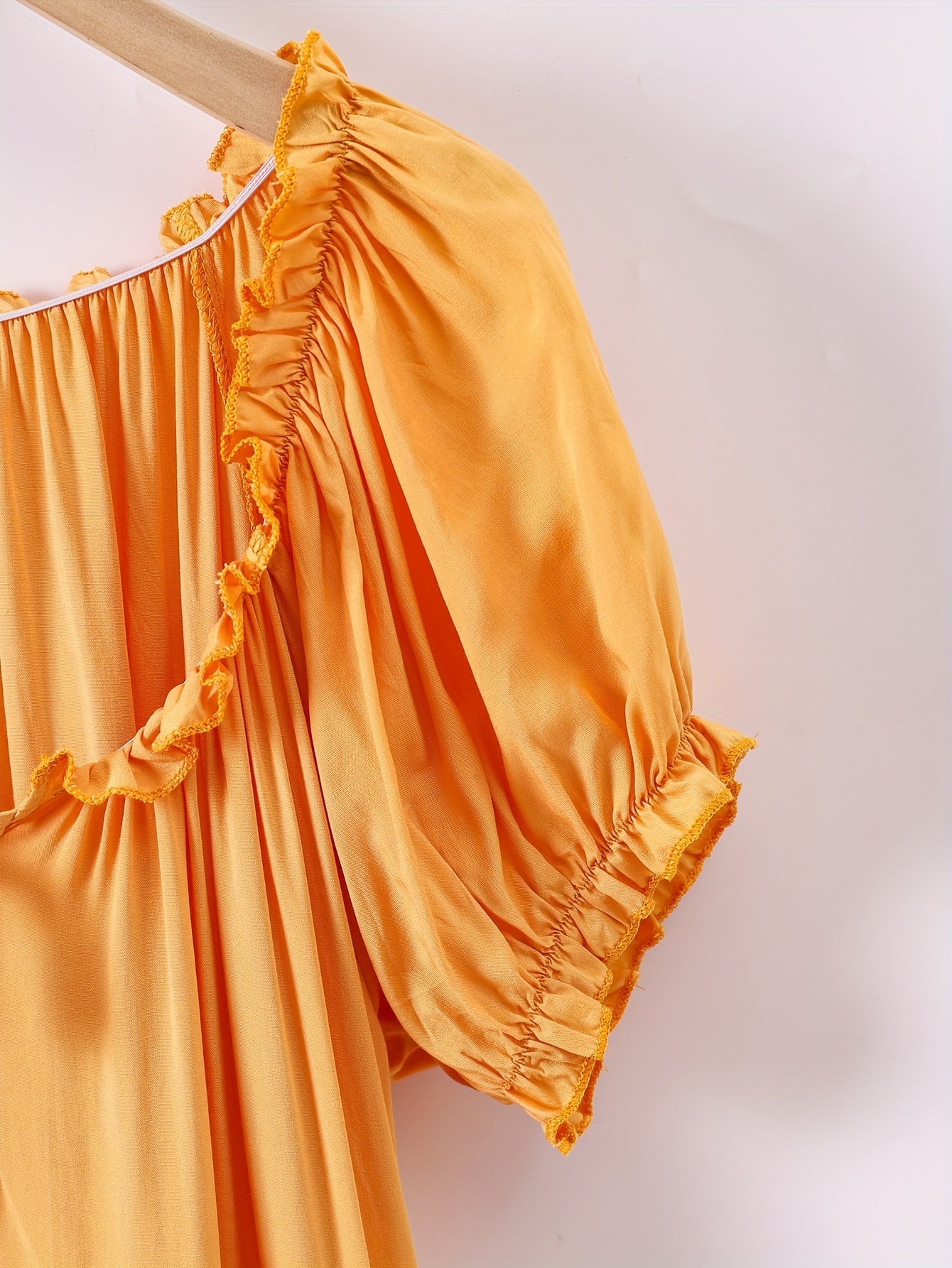 Romantic Lace Trim Princess Nightdress - Soft, Sweet, and Cute V-Neck Ruffle Hem Sleep Dress for Women - Comfortable, Breathable, and Relaxed Fit Sleepwear & Dresses for a Good Night's Sleep