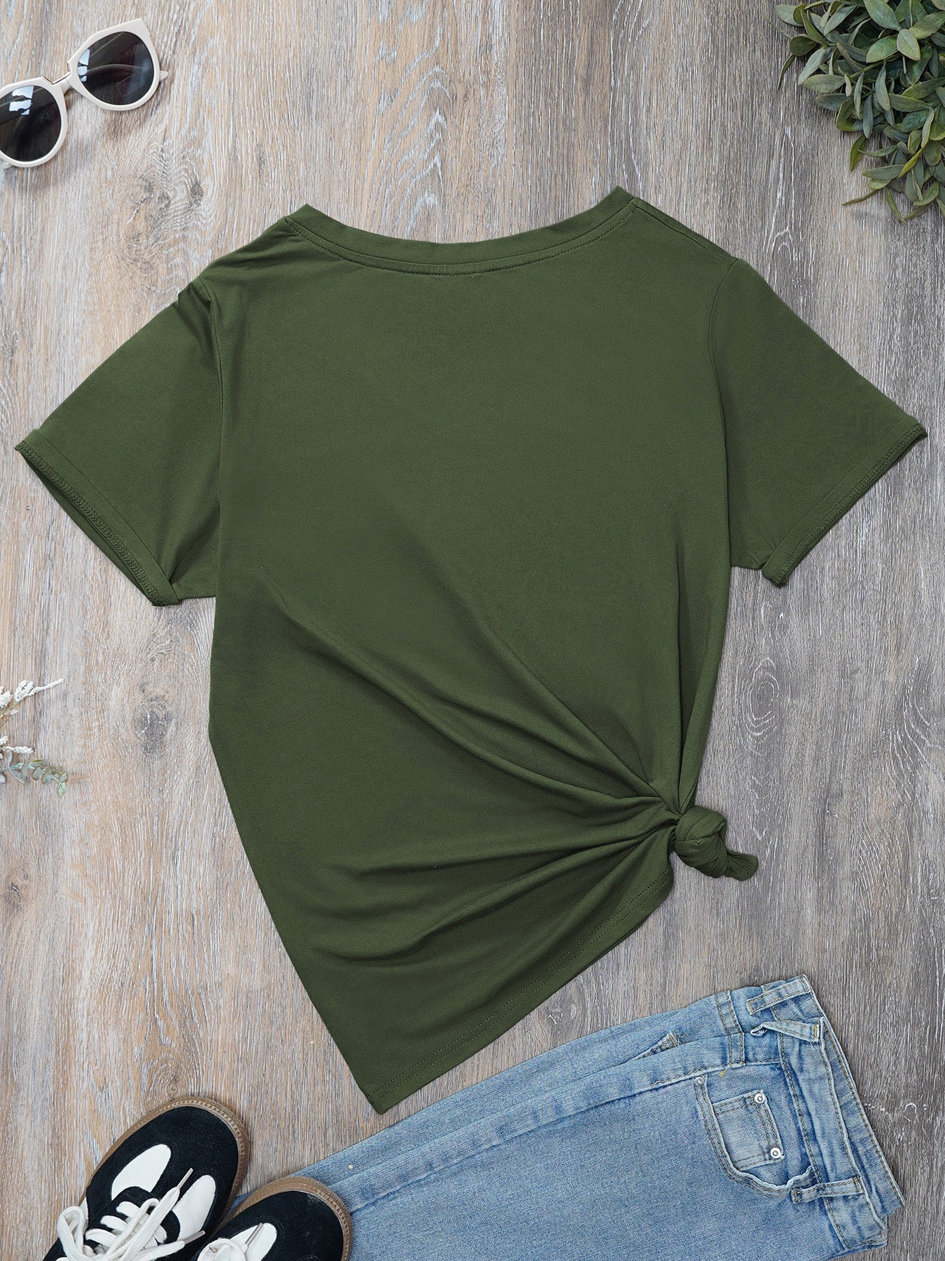 Super Mom Print Casual T-Shirt, V Neck Short Sleeves Versatile Top, Mother's Day Women's Comfy Tee