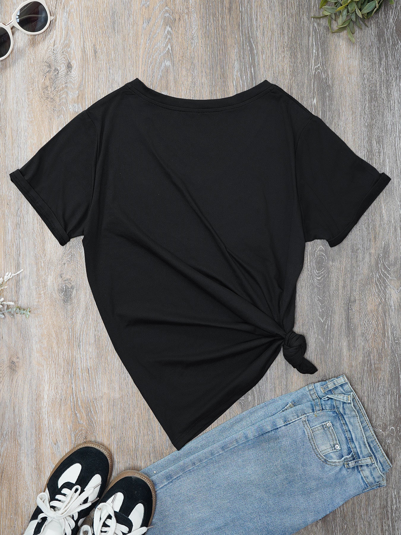 Super Mom Print Casual T-Shirt, V Neck Short Sleeves Versatile Top, Mother's Day Women's Comfy Tee