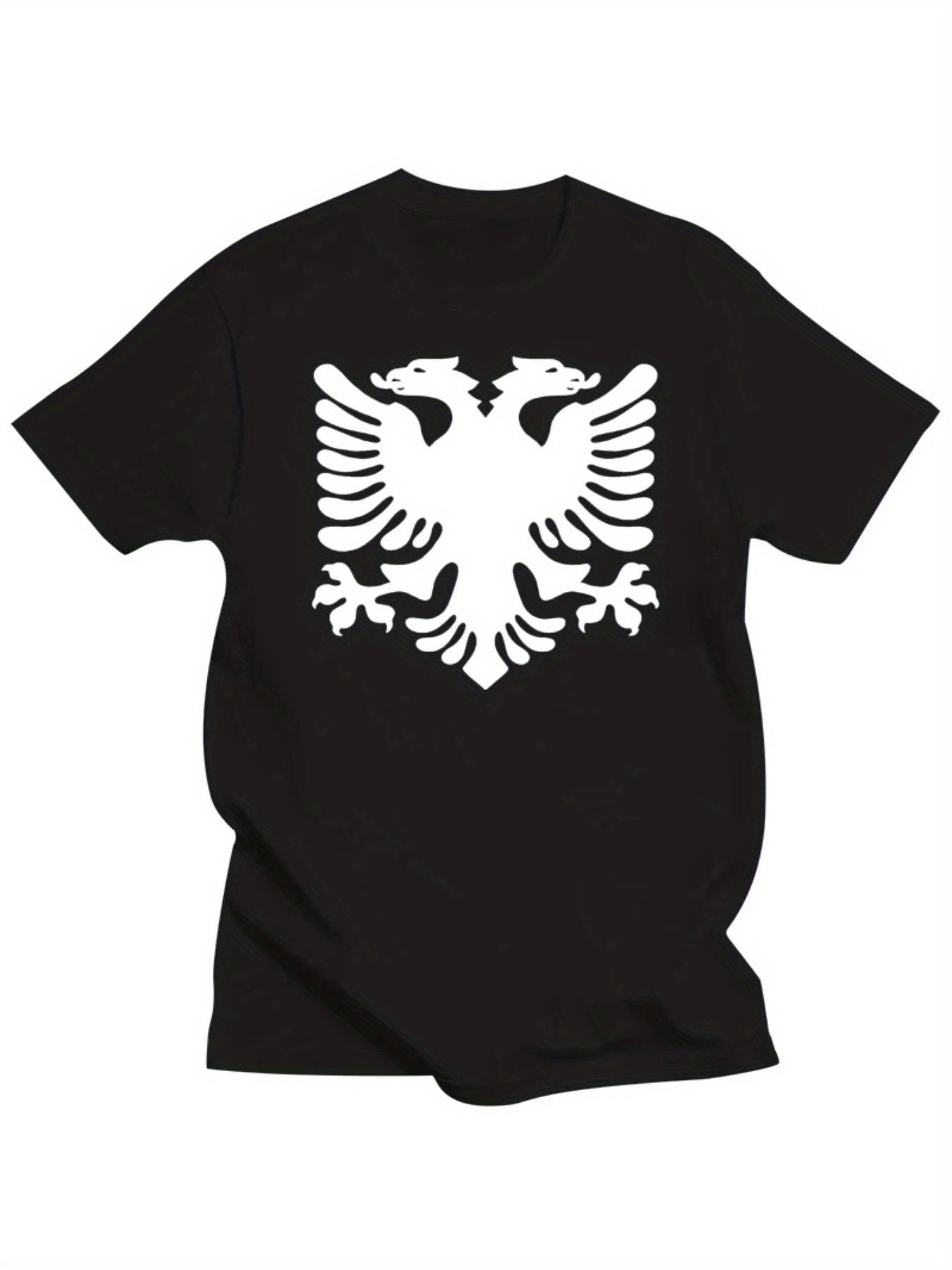 Plus Size Men'S T-Shirt Cotton Albanian Flag Albania 2 Headed Eagle Mens Funny Unisex Tops Tee T Shirt Unisex Men Women Tops T-Shirt