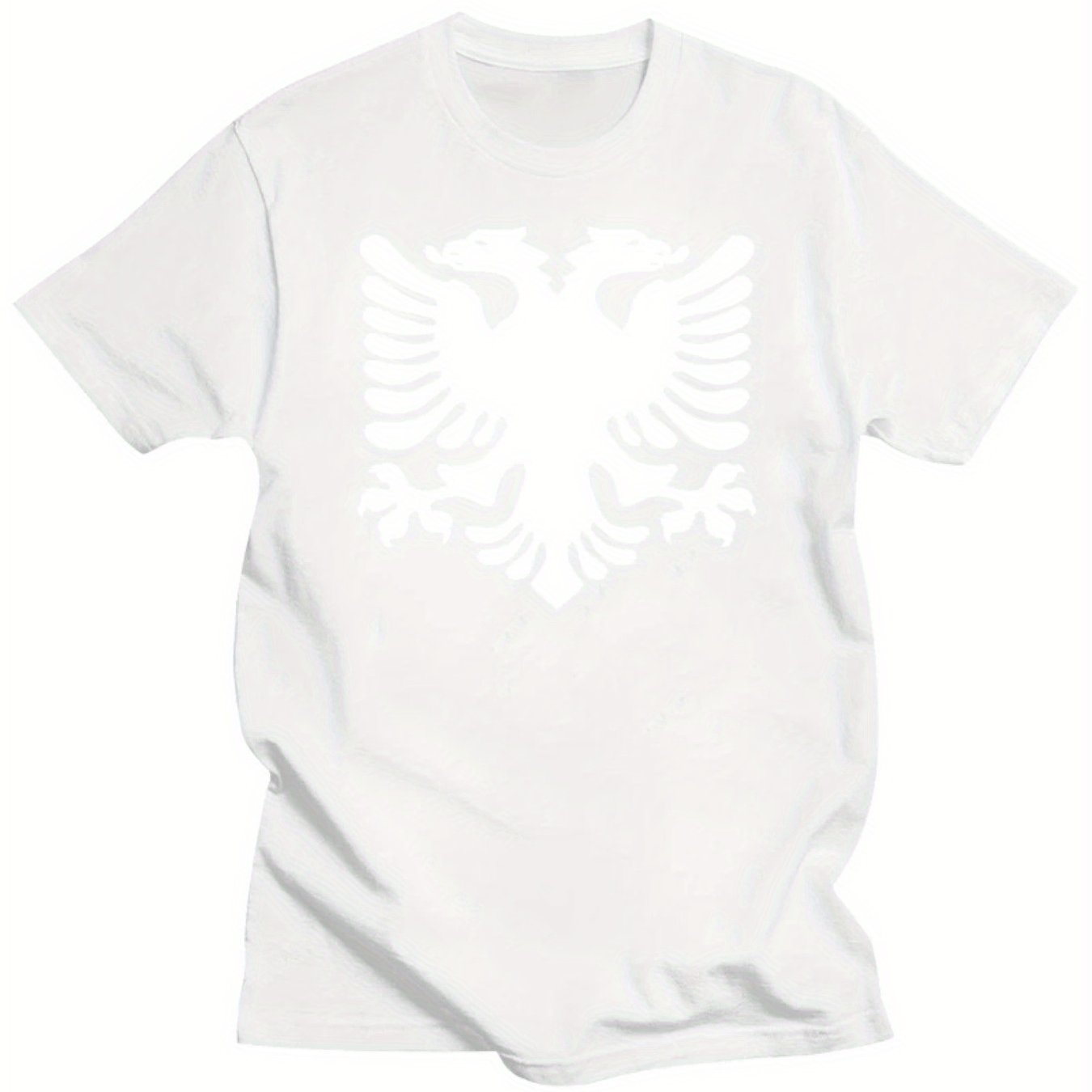 Plus Size Men'S T-Shirt Cotton Albanian Flag Albania 2 Headed Eagle Mens Funny Unisex Tops Tee T Shirt Unisex Men Women Tops T-Shirt