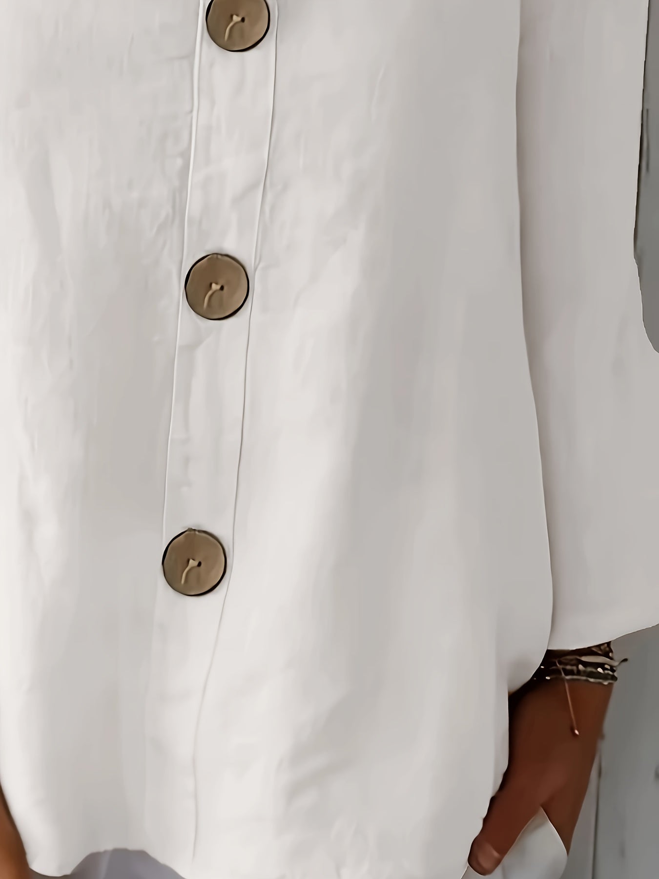 Women's Mint Green Button-Up Blouse - Loose Fit Non-Stretch Shirt, Elegant Casual Button Front for Everyday, Office, Vacation - Breathable All-Season Top, Versatile Shirt, Round Neckline, Durable Construction, Stylish Shirt,