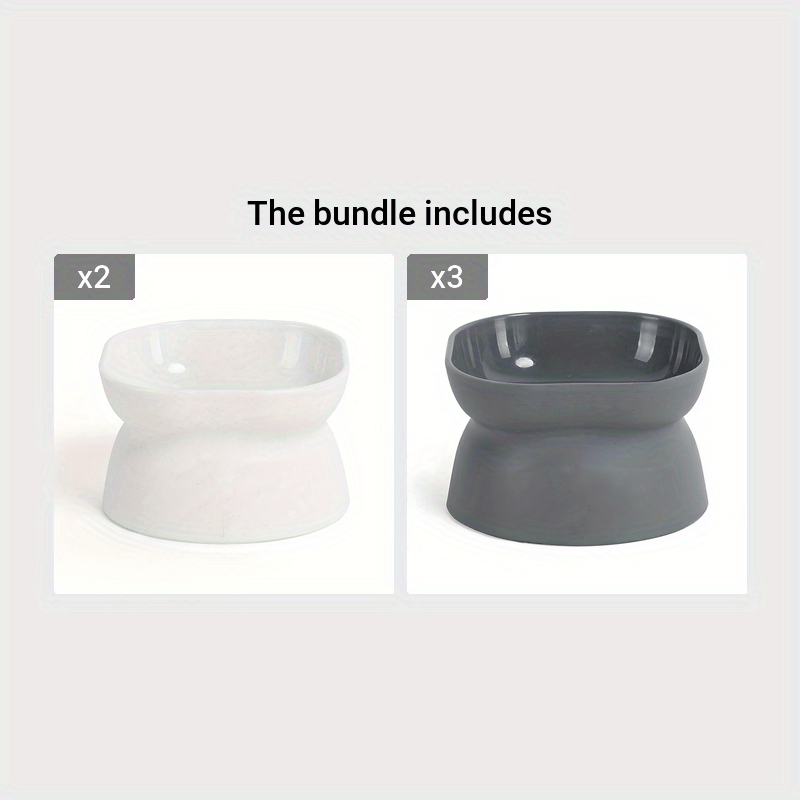 Ergonomic Anti-Spill Cat Bowl: Health-Conscious, Sleek Design for Food & Water