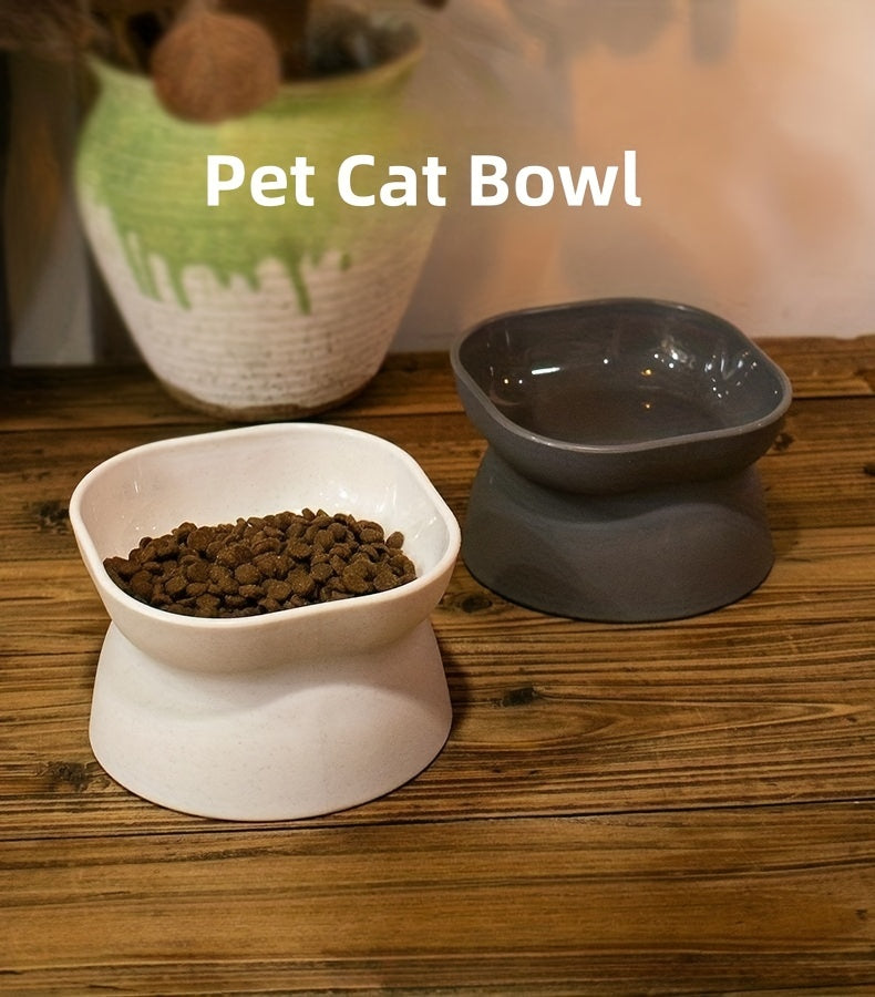 Ergonomic Anti-Spill Cat Bowl: Health-Conscious, Sleek Design for Food & Water