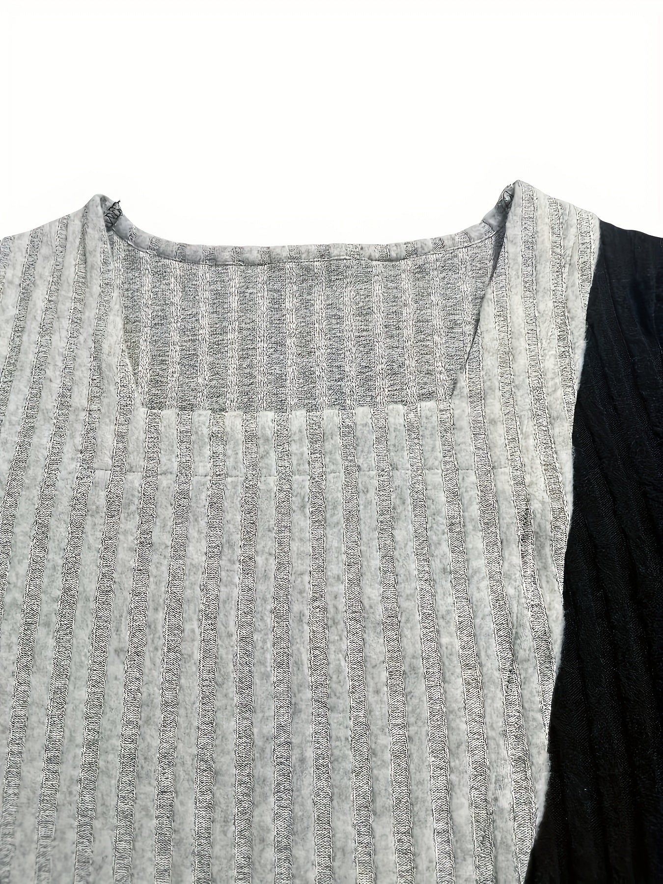 Women'S Casual Square Neck Long Sleeve Top, Asymmetrical Solid Color Knit Polyester Blouse with Spandex, Fashionable Spring/Fall Outerwear, 230gsm Fabric Weight