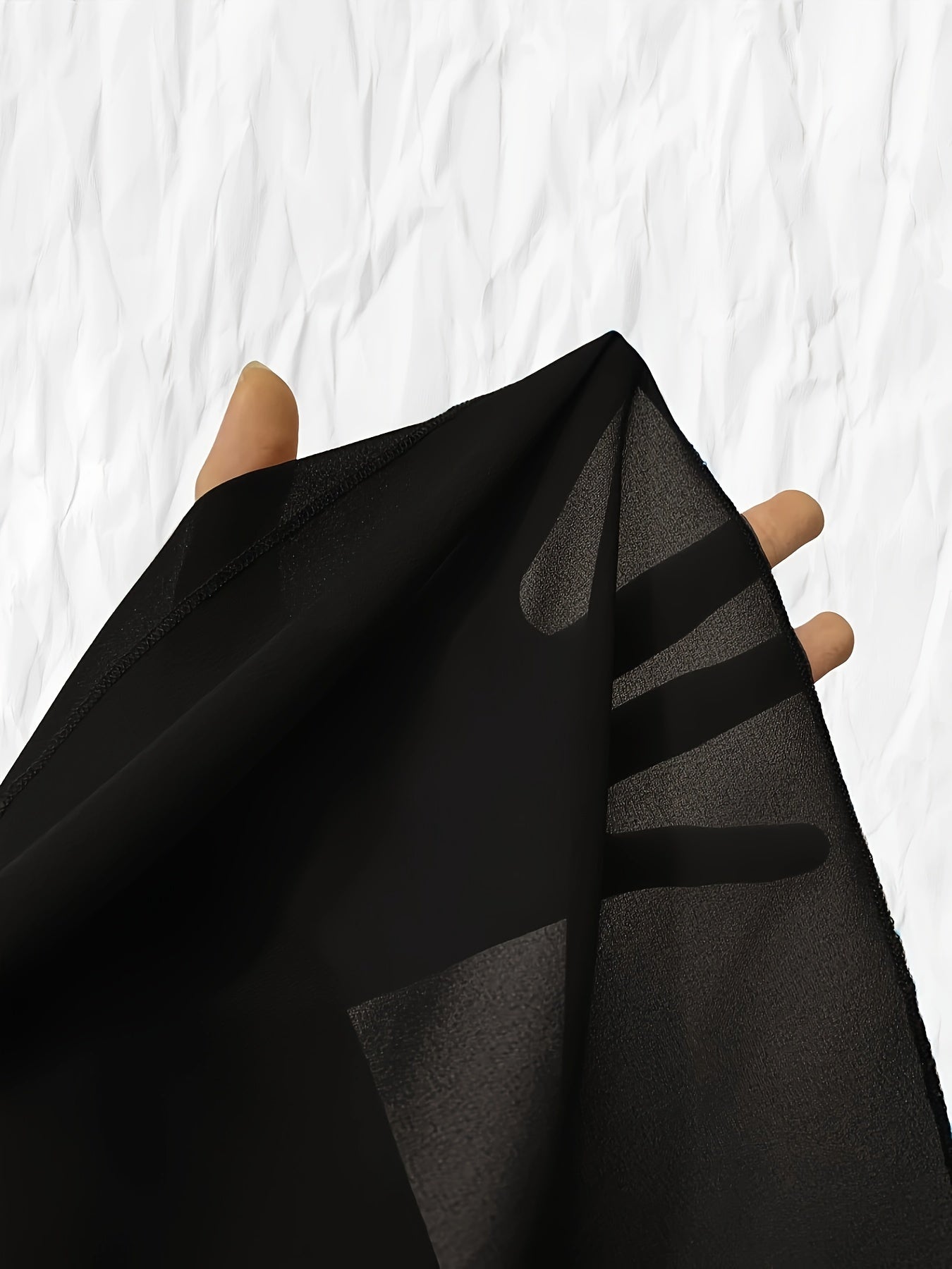 Solid Layered Cloak Sleeve Blouse, Versatile Crew Neck Blouse For Spring & Fall, Women's Clothing