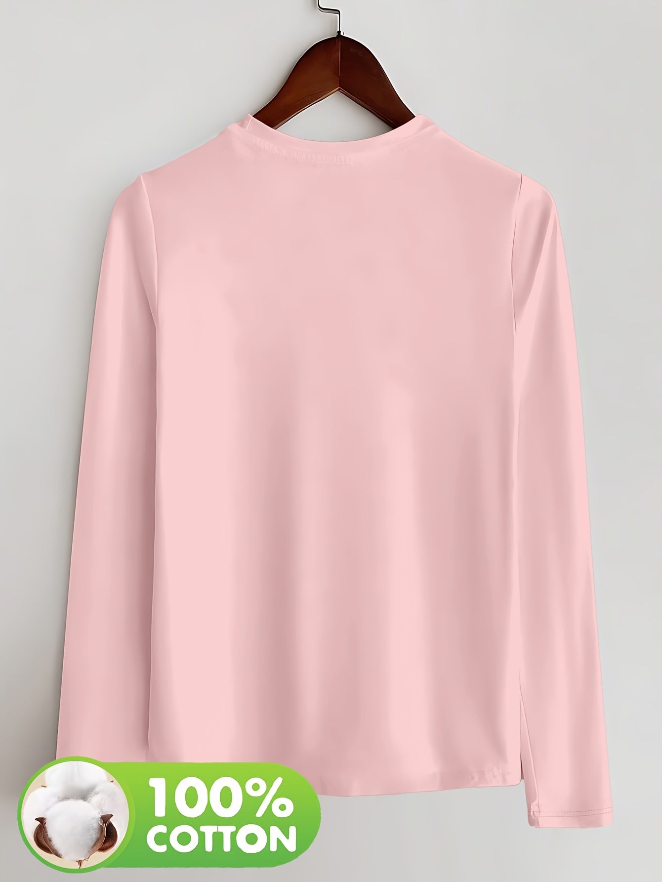 Women's Olive Green Long Sleeve T-Shirt - Minimalist Elegant Top, Soft Everyday Shirt for Casual & Formal Outfits - NC-13210, Allseason Top, Modern Fashion, Durable Clothing, Basic Blouse, Office Wear