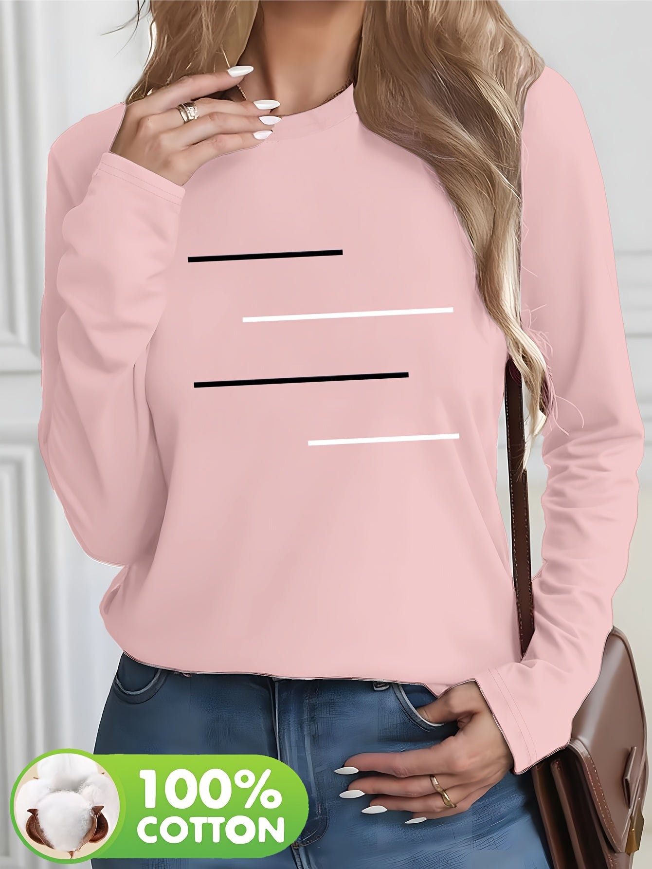 Women's Olive Green Long Sleeve T-Shirt - Minimalist Elegant Top, Soft Everyday Shirt for Casual & Formal Outfits - NC-13210, Allseason Top, Modern Fashion, Durable Clothing, Basic Blouse, Office Wear