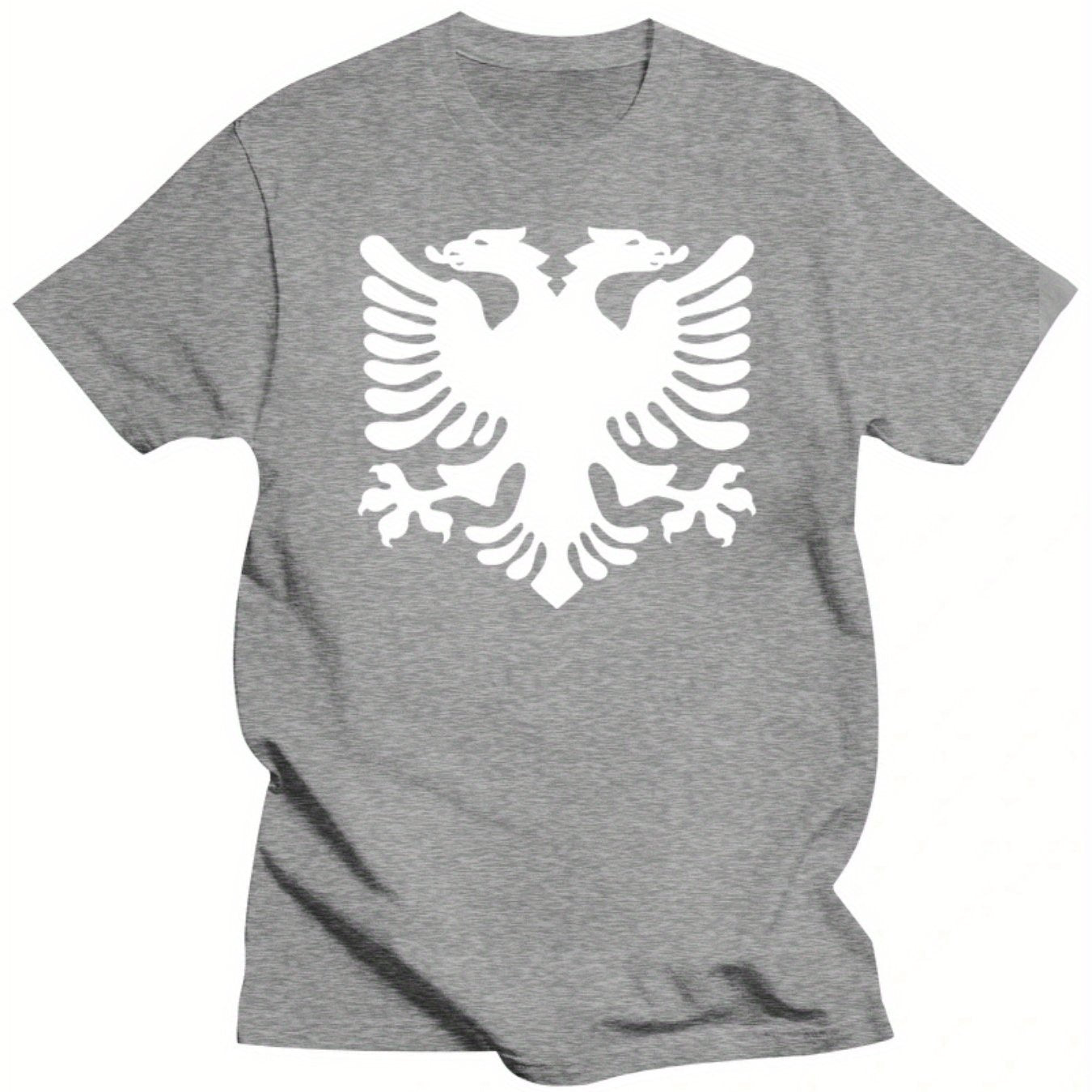 Plus Size Men'S T-Shirt Cotton Albanian Flag Albania 2 Headed Eagle Mens Funny Unisex Tops Tee T Shirt Unisex Men Women Tops T-Shirt