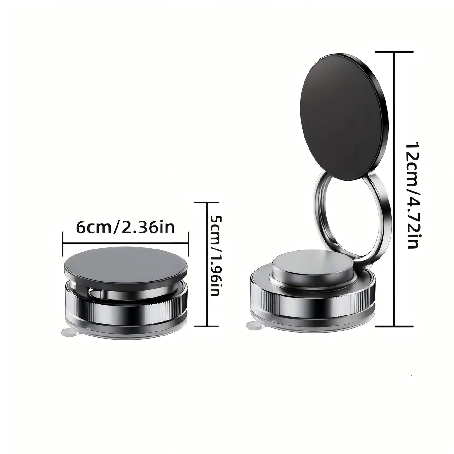 Kingjoy Magnetic Phone Holder 360 Rotatable Strong Suction Mount Ideal for Car/Mirror/Gym/Shower/or Smooth Surface