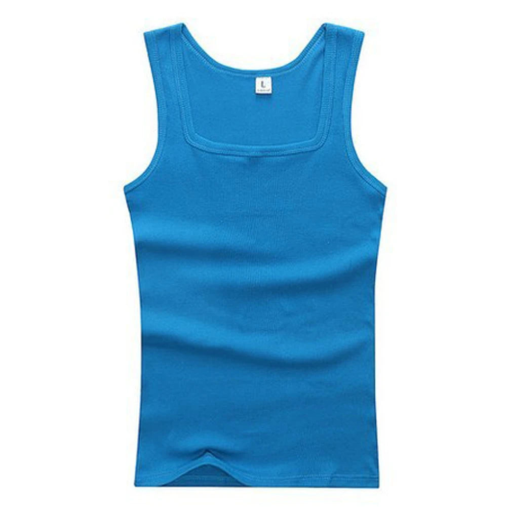 Men Sports Tank Tops Casual Tank Tops Summer Bodybuilding Sleeveless Vest Gym Fitness Slim Casual Undershirt simple Tank Tops