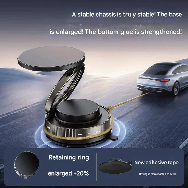 Kingjoy Magnetic Phone Holder 360 Rotatable Strong Suction Mount Ideal for Car/Mirror/Gym/Shower/or Smooth Surface