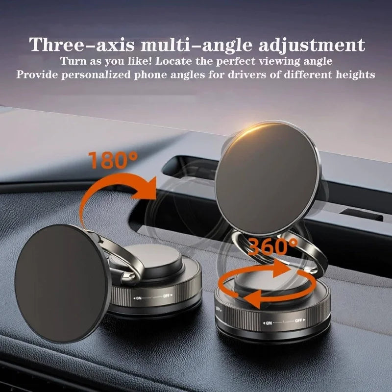 Kingjoy Magnetic Phone Holder 360 Rotatable Strong Suction Mount Ideal for Car/Mirror/Gym/Shower/or Smooth Surface