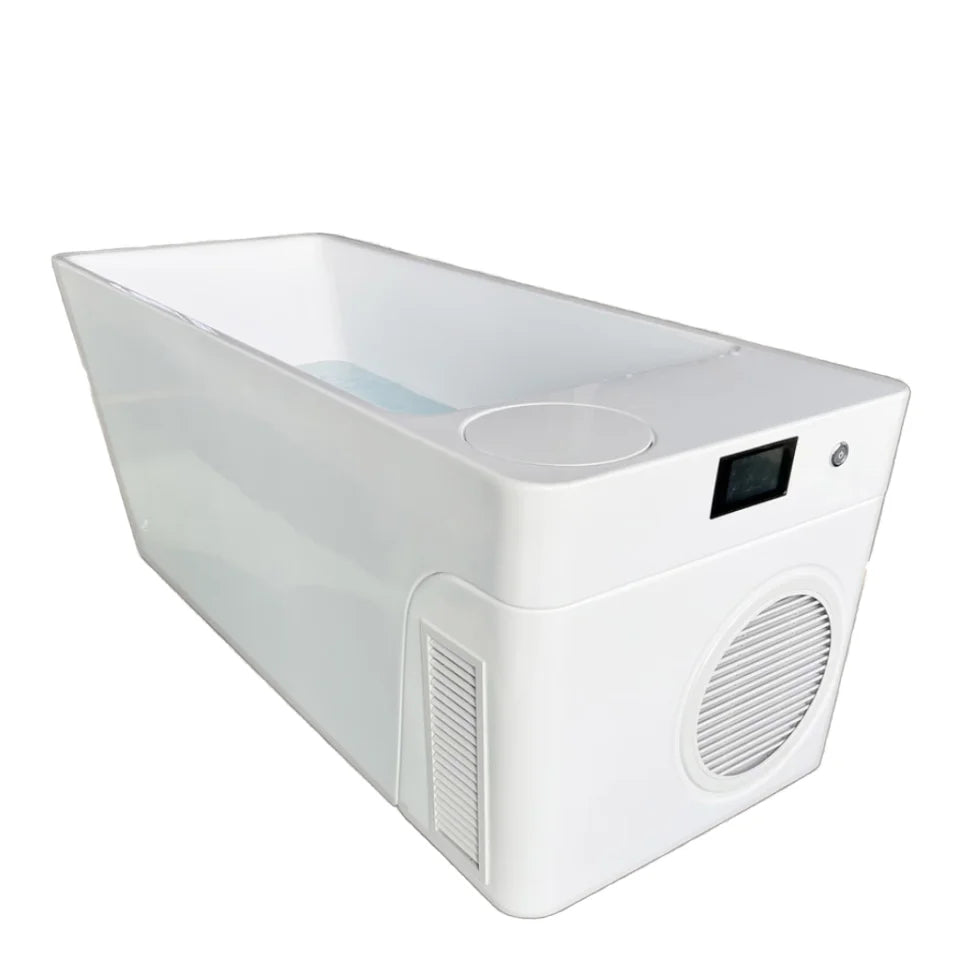 All-In-One Rectangle Shape Acrylic Spa Tub Modern Design Freestanding Outdoor Ice Bath for Gym & Villa/hotel Soaking