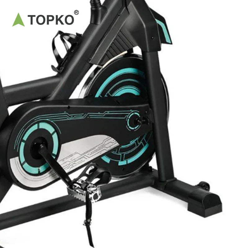 TOPKO US Warehouse Gym Use Riding Training Spin Bike Heavy Duty Adjustable Spin Bike