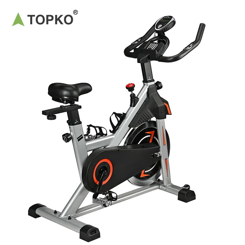 TOPKO US Warehouse Premium Gym Workout Spin Bike Magnetic Control Adjustable Spin Bike