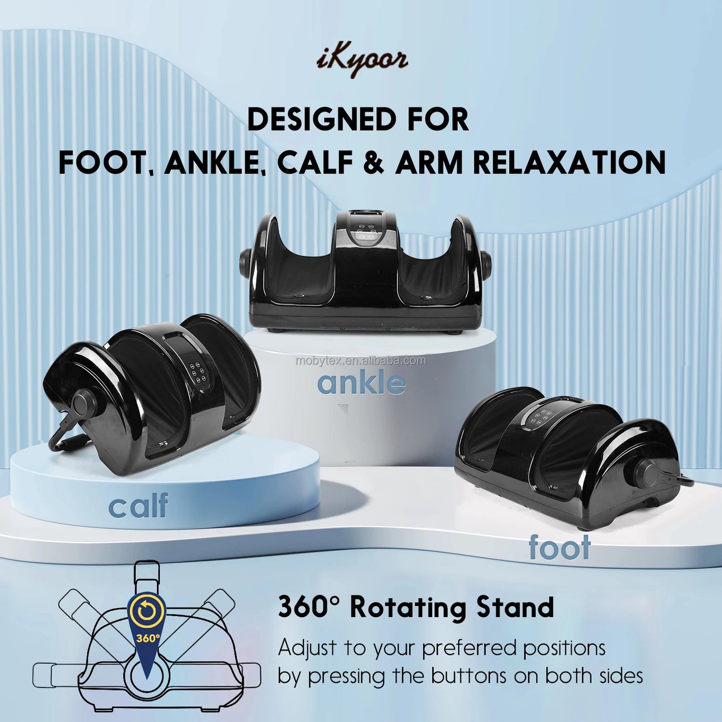 Electric Shiatsu Foot Massager Machine with Roller & Vibration Health Care Tool with Remote for Home Use