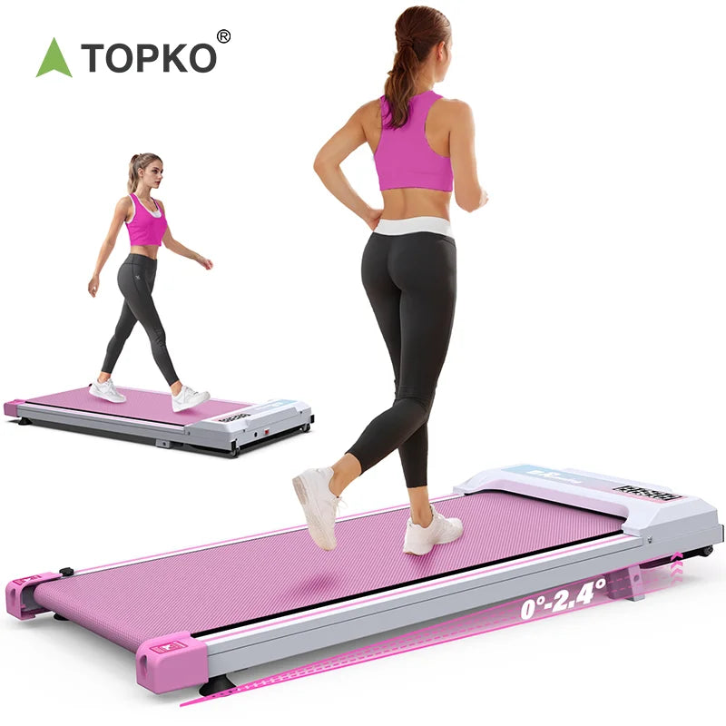 TOPKO US Warehouse Underdesk Treadmill with Removable Desk Fitness Exercise Running Machine Gym Home Use Folding Treadmill