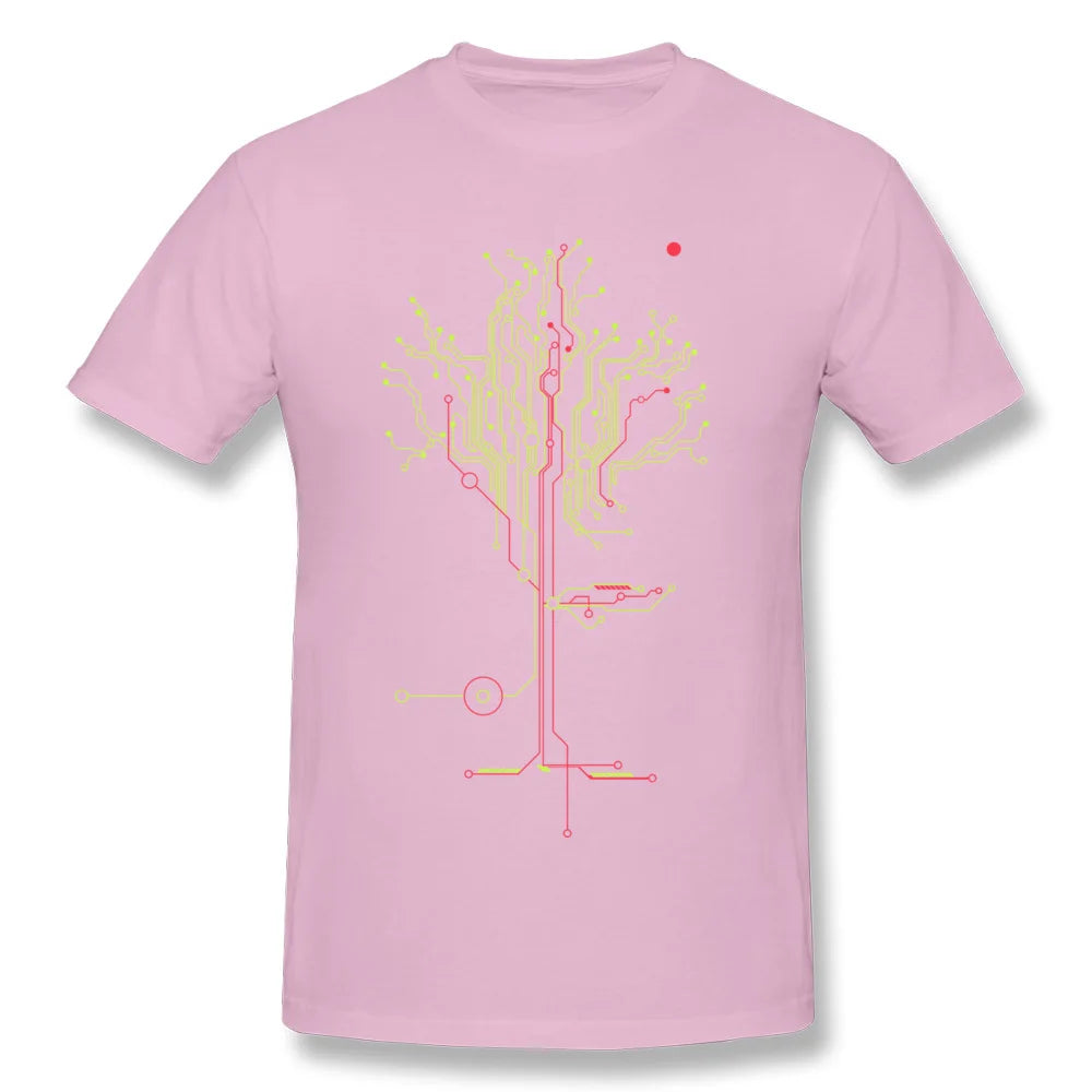 Men's Tops Tees Tree of Tomorrow IC Circuit Board Creative Design Youth Tshirt Oversized Fashion Cool Tops Tees Sweatshirt