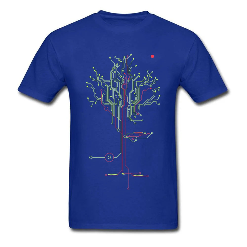 Men's Tops Tees Tree of Tomorrow IC Circuit Board Creative Design Youth Tshirt Oversized Fashion Cool Tops Tees Sweatshirt