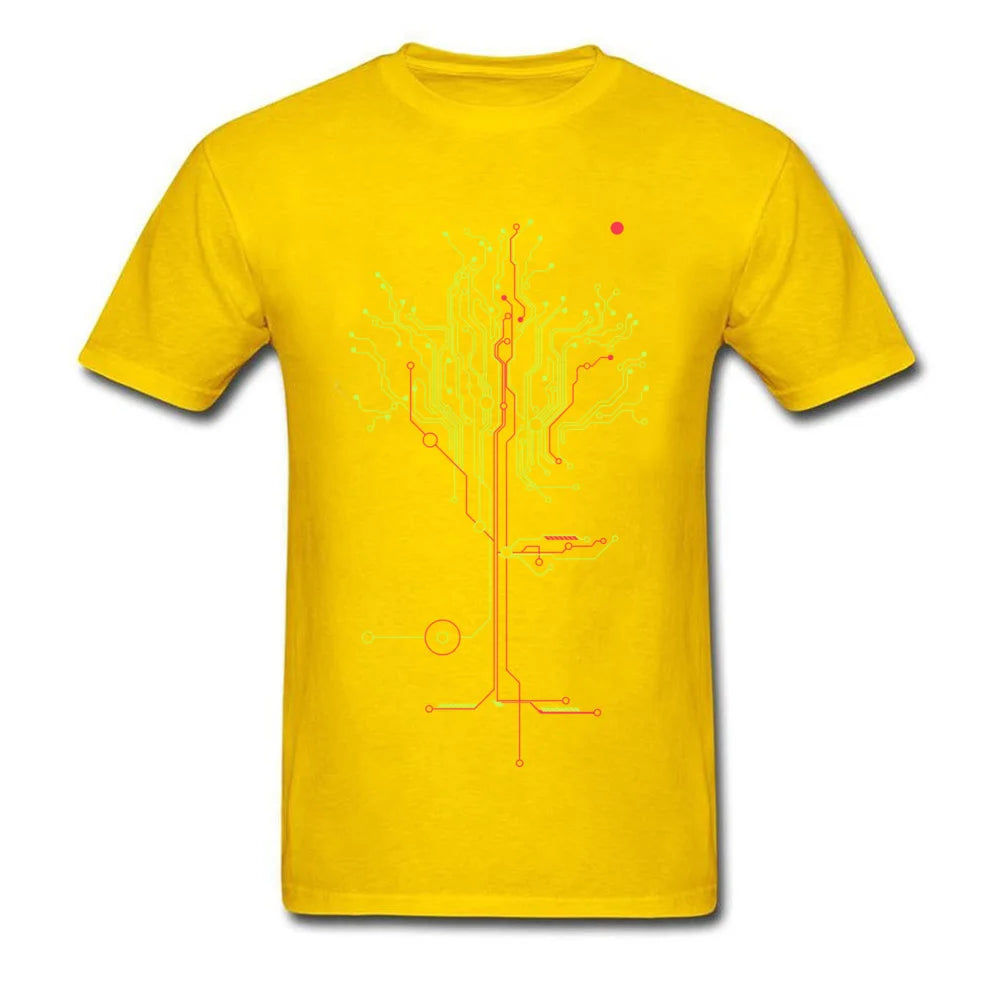 Men's Tops Tees Tree of Tomorrow IC Circuit Board Creative Design Youth Tshirt Oversized Fashion Cool Tops Tees Sweatshirt