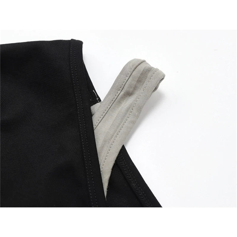 Woman Sweatshirt Hoodies Fashion Female Chic Loose Casual Streetwear Patchwork Ins Street Y2K Fake Two Pieces Hoodies Crop Top