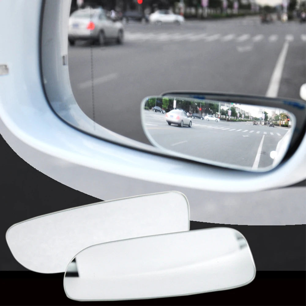 Car Mirror Frameless Car Auxiliary Blind Spot Mirror 360 Degree Wide Angle Parking Auto Rearview Adjustable Mirror Accessories