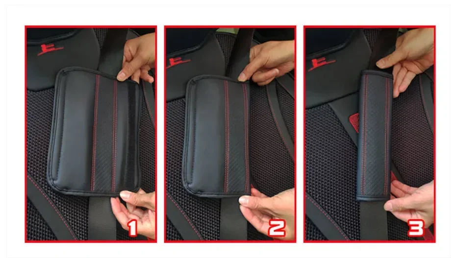 Car Accessories, Seat Belt Shoulder Protection, PU Leather Seat Belt Protective Cover, Comfortable And Breathable Car Supplies