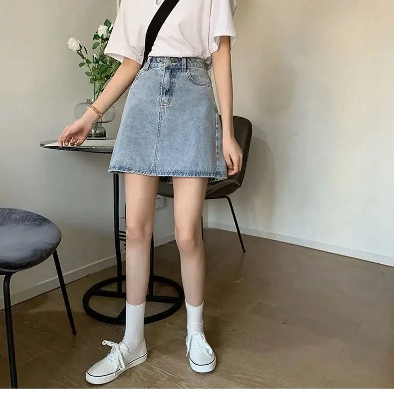 Summer Denim Short Skirt for Women High Wiast Sexy Tight Bag Hip Skirts Lady Slim Fit Y2K Female Short Jeans Skirts DURIKIES