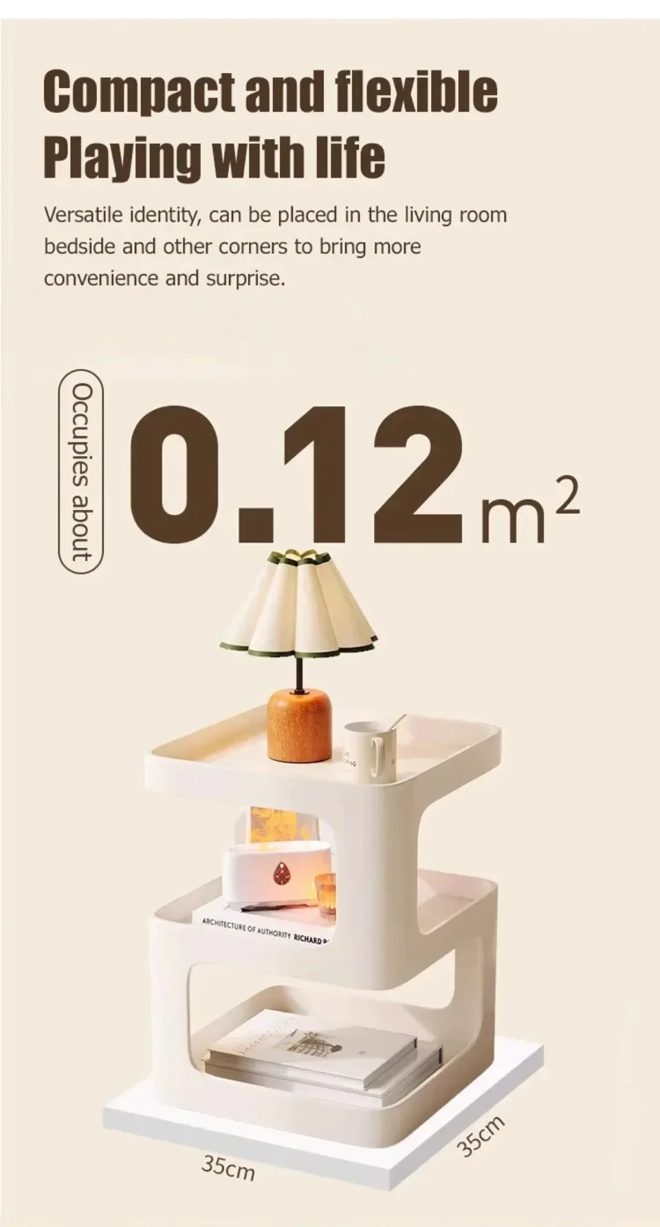 Light Luxury Sofa Table Modern Minimalist Bedside Table Creative Computer Desk Solid Color Shelf Living Room Small Coffee Table