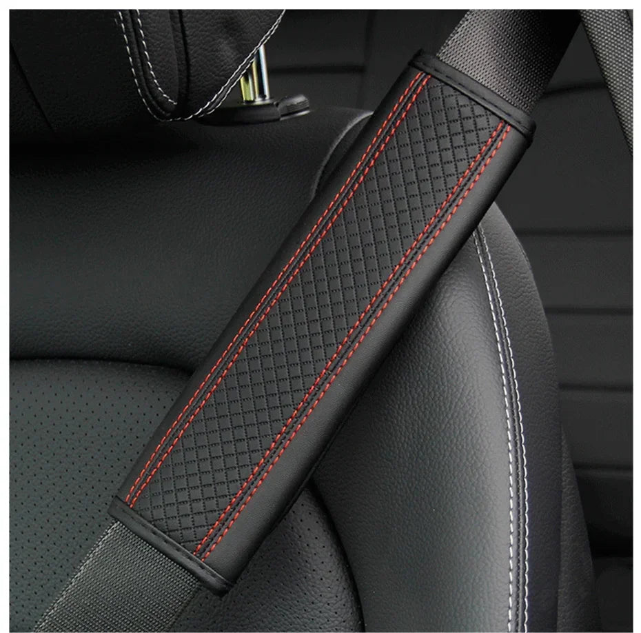 Car Accessories, Seat Belt Shoulder Protection, PU Leather Seat Belt Protective Cover, Comfortable And Breathable Car Supplies