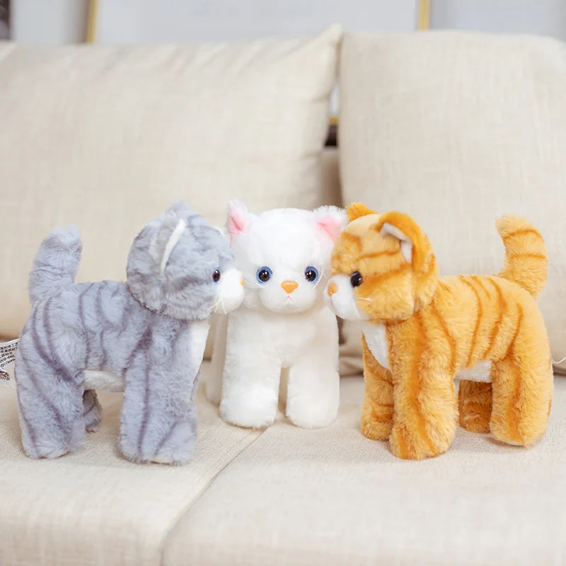 Smiling, Fun, Cute Kitten Makes You Happy Plush Toys 8-inch Cat Plush Toys