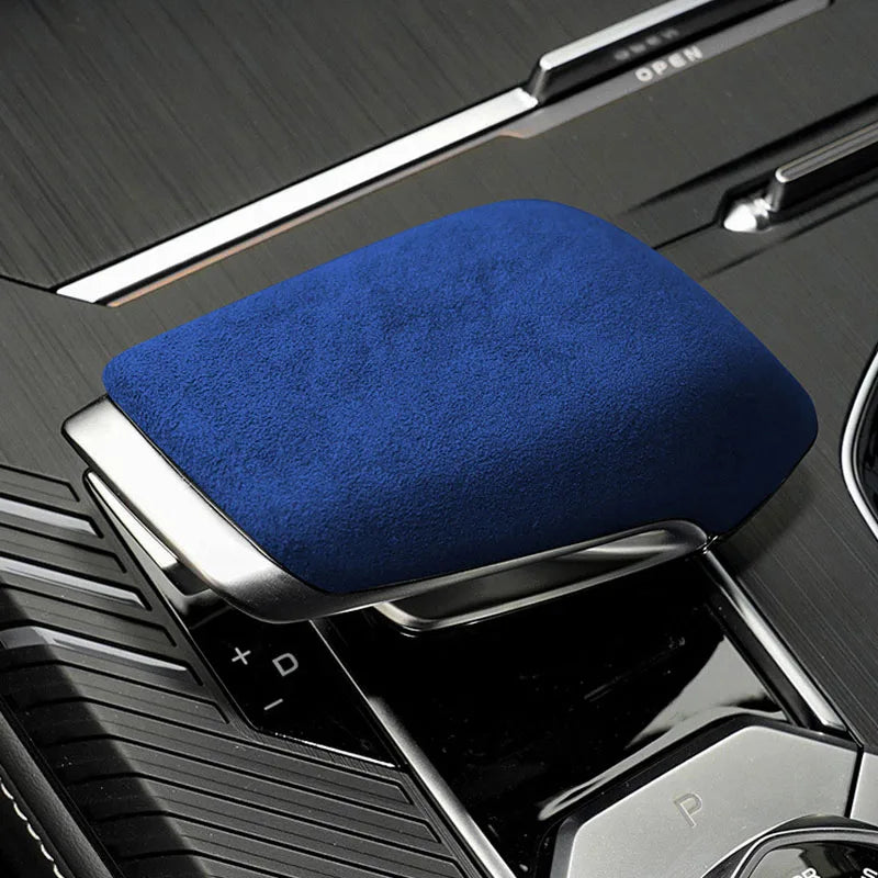 for Changan CS55 PLUS CS55Plus 2022 2023 2024 Interior Accessories Leather Car Gear Shift Knob Cover Suede Cap Protective Mat