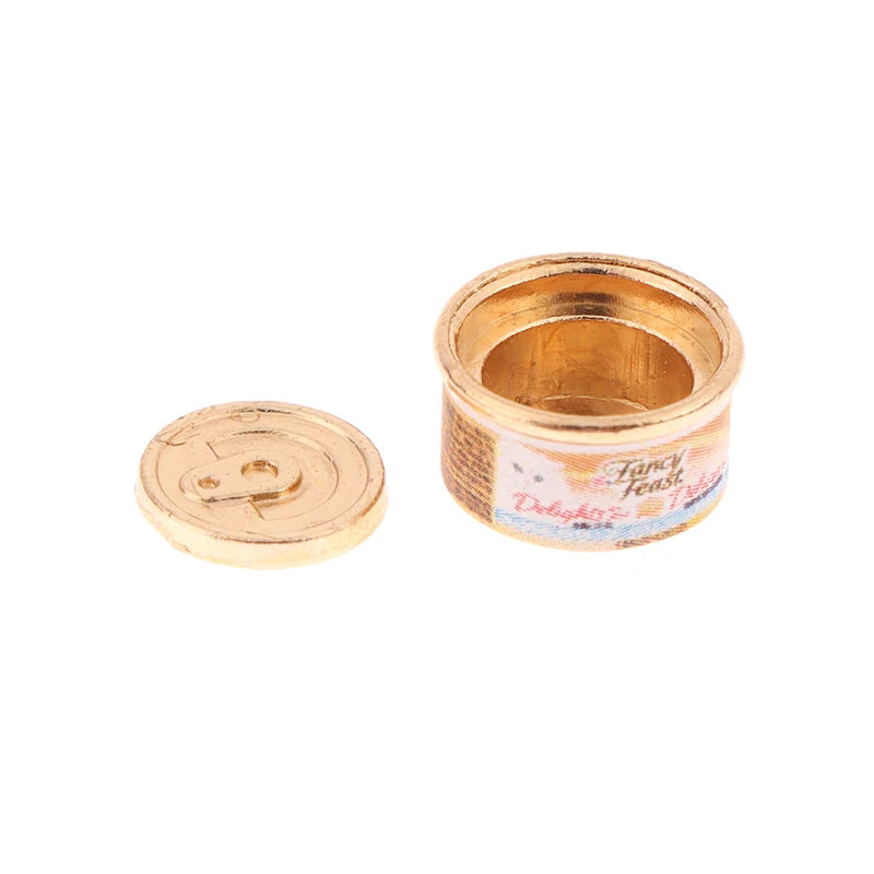 1/12 Dollhouse Simulation Cat Can Dollhouse Mini Cat Food Toy Dolls House Home Decorations Pretend Play Toys