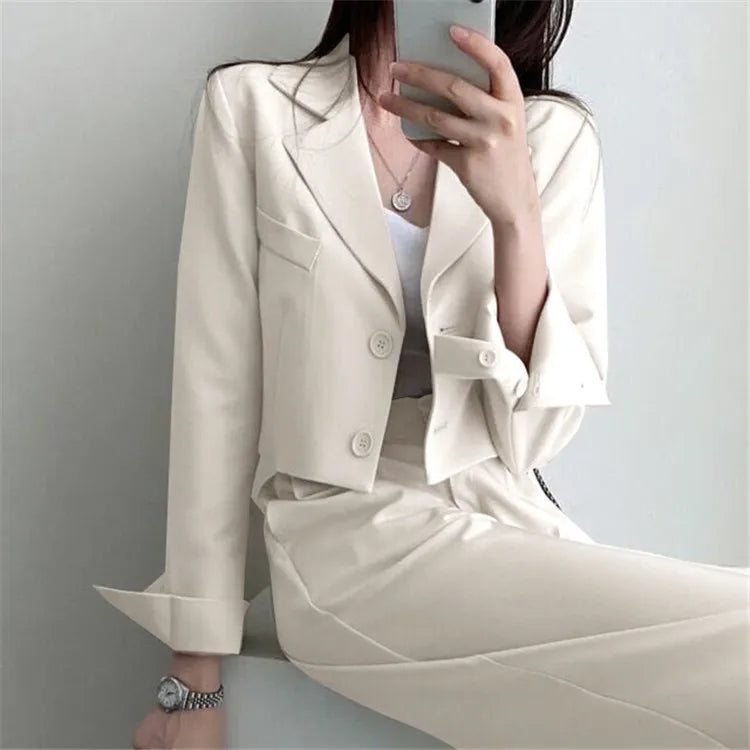 New Spring and Autumn Casual British Style Suit Women's Fashion Pants Suit