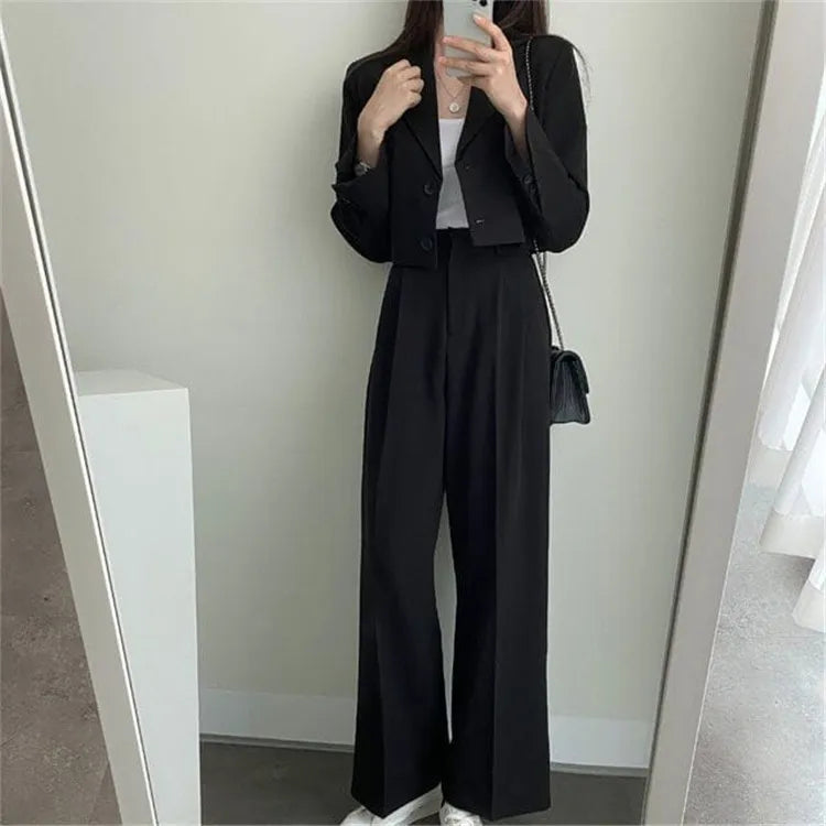 New Spring and Autumn Casual British Style Suit Women's Fashion Pants Suit