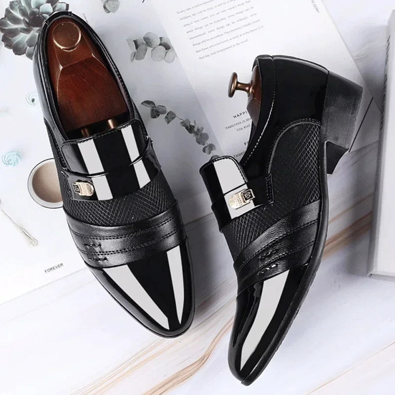Men's Slip on Dress Shoes for Men Oxfords Fashion Business Dress male Shoes Classic Leather Men's Suits 2025