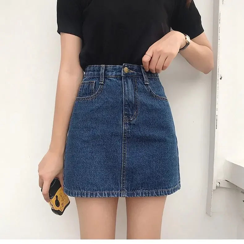 Summer Denim Short Skirt for Women High Wiast Sexy Tight Bag Hip Skirts Lady Slim Fit Y2K Female Short Jeans Skirts DURIKIES