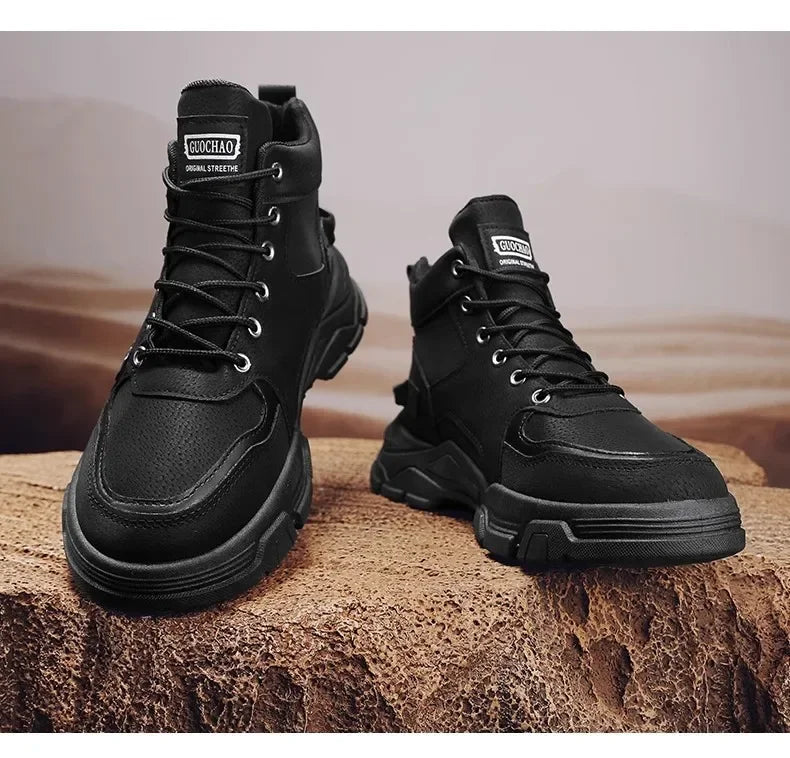 Men Shoes Four Seasons Short Boots New British Style Fashion Anti Slip Comfortable Mountaineering Boots Sports Casual Shoes
