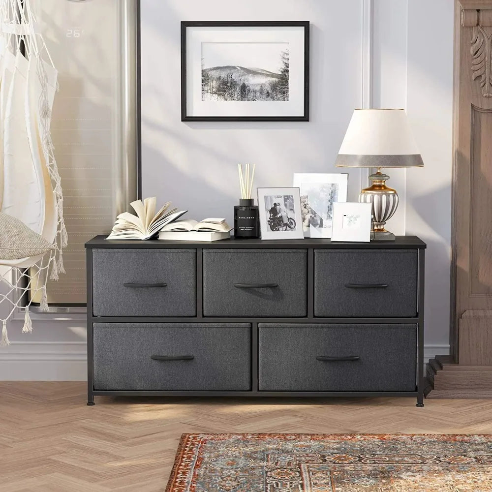 Fabric Drawer Storage Cabinet Simple Children's Toy Cabinet Drawer Style Fabric Storage Cabinet Bedroom Iron Five Dou Cabinet