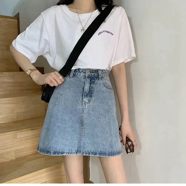 Summer Denim Short Skirt for Women High Wiast Sexy Tight Bag Hip Skirts Lady Slim Fit Y2K Female Short Jeans Skirts DURIKIES