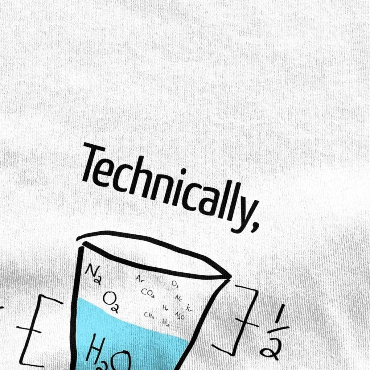 Men's Science Is Optimistic T-Shirts Technically It is Always Full Top Tee Summer Classic T Shirt Casual Tshirt Plus Size