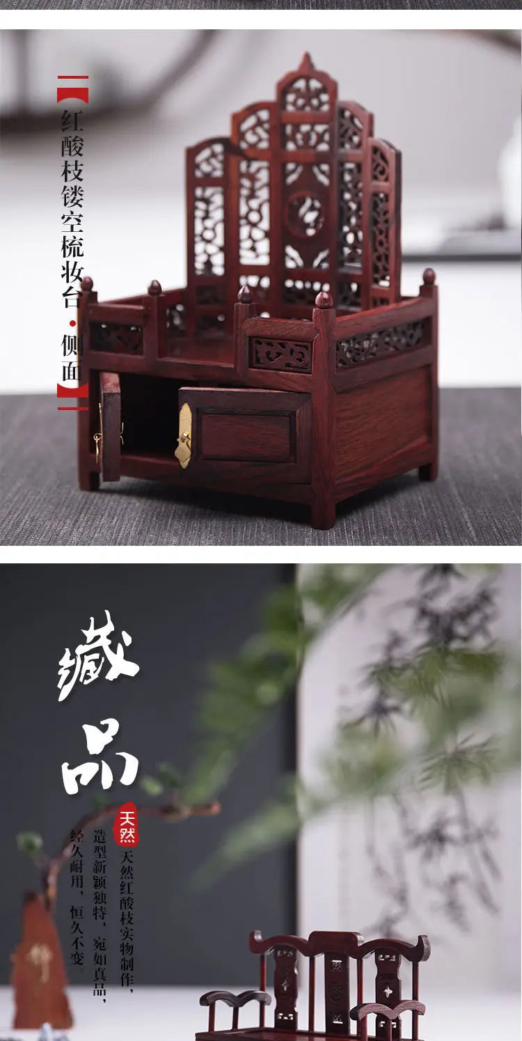 Miniature Antique Furniture Mini Table Models Chinese Handicrafts Doll Houses TV Movie Photographed Scene Retro Furniture Props