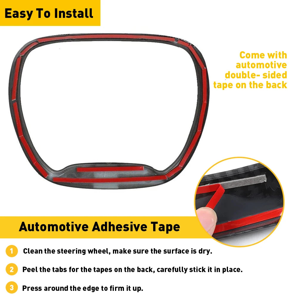 For Dodge Charger Challenger Durango 2015 2016 2017 2018 2019 2021 2022 Accessories Car Steering Wheel Frame Trim Cover