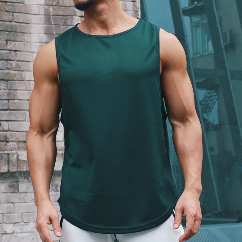 Men's Tops Tanks & Camis Basketball Clothing Tank Top Bodybuilding Mesh Gym T-shirt Man Singlets T-shirts Fitness Wear Tees