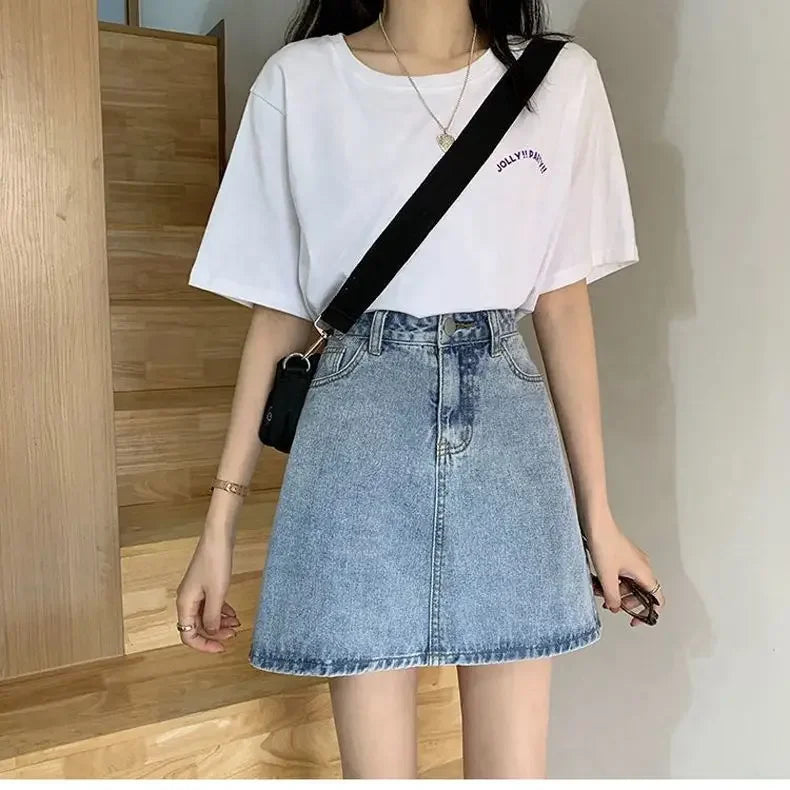 Summer Denim Short Skirt for Women High Wiast Sexy Tight Bag Hip Skirts Lady Slim Fit Y2K Female Short Jeans Skirts DURIKIES