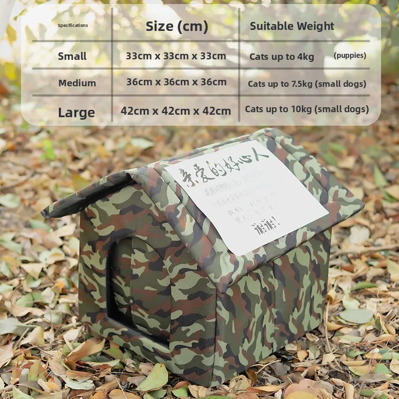 Outdoor Weatherproof Dog elter Winter Cold Proof Rain Sun Protection Warm Full Enclosure Four Seasons Universal Outdoor...