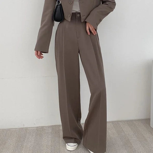 New Spring and Autumn Casual British Style Suit Women's Fashion Pants Suit