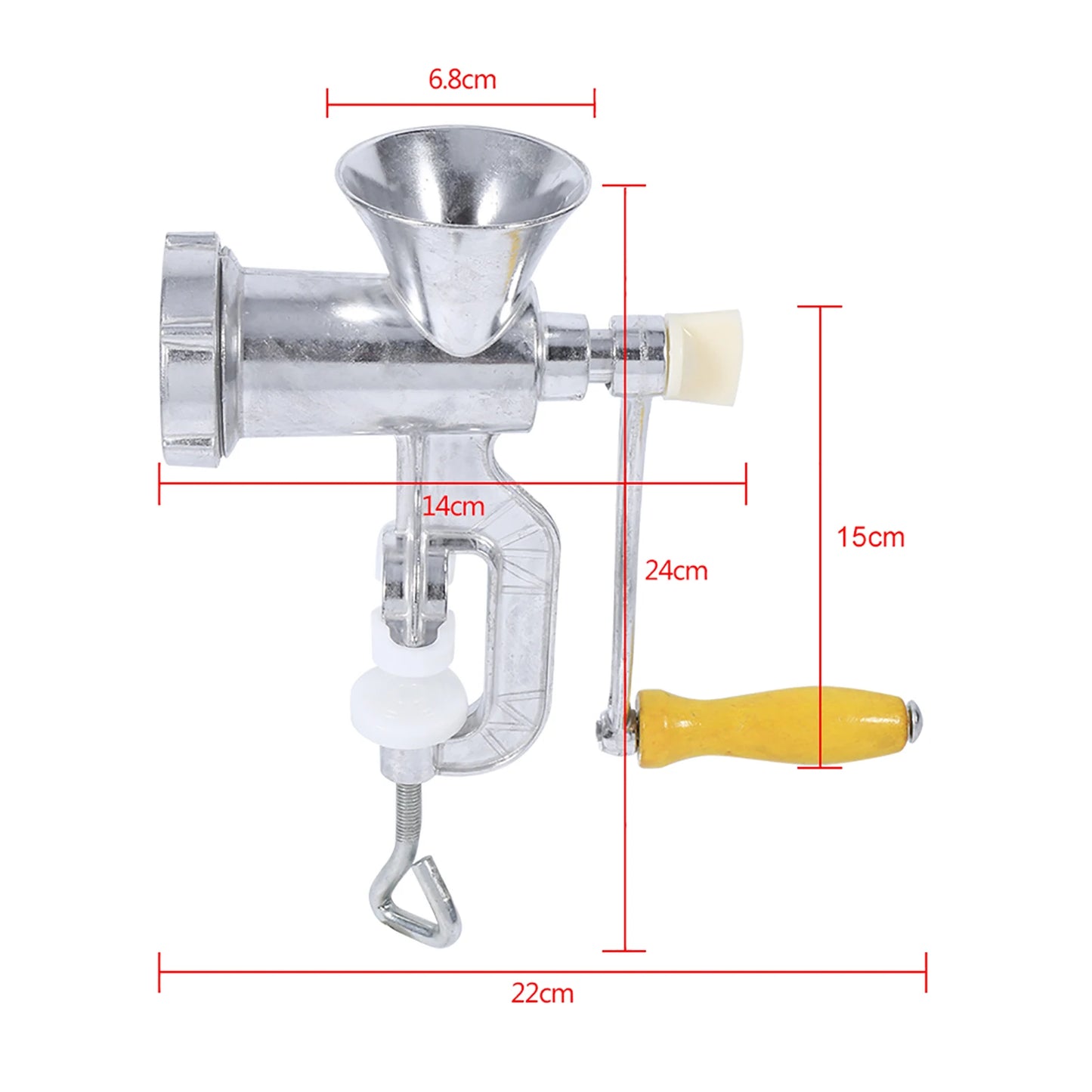 Home Kitchen Tool Aluminium Alloy Hand Operate Manual Meat Grinder Sausage Beef Mincer Table Kitchen Home Tool Home Meat Grinder