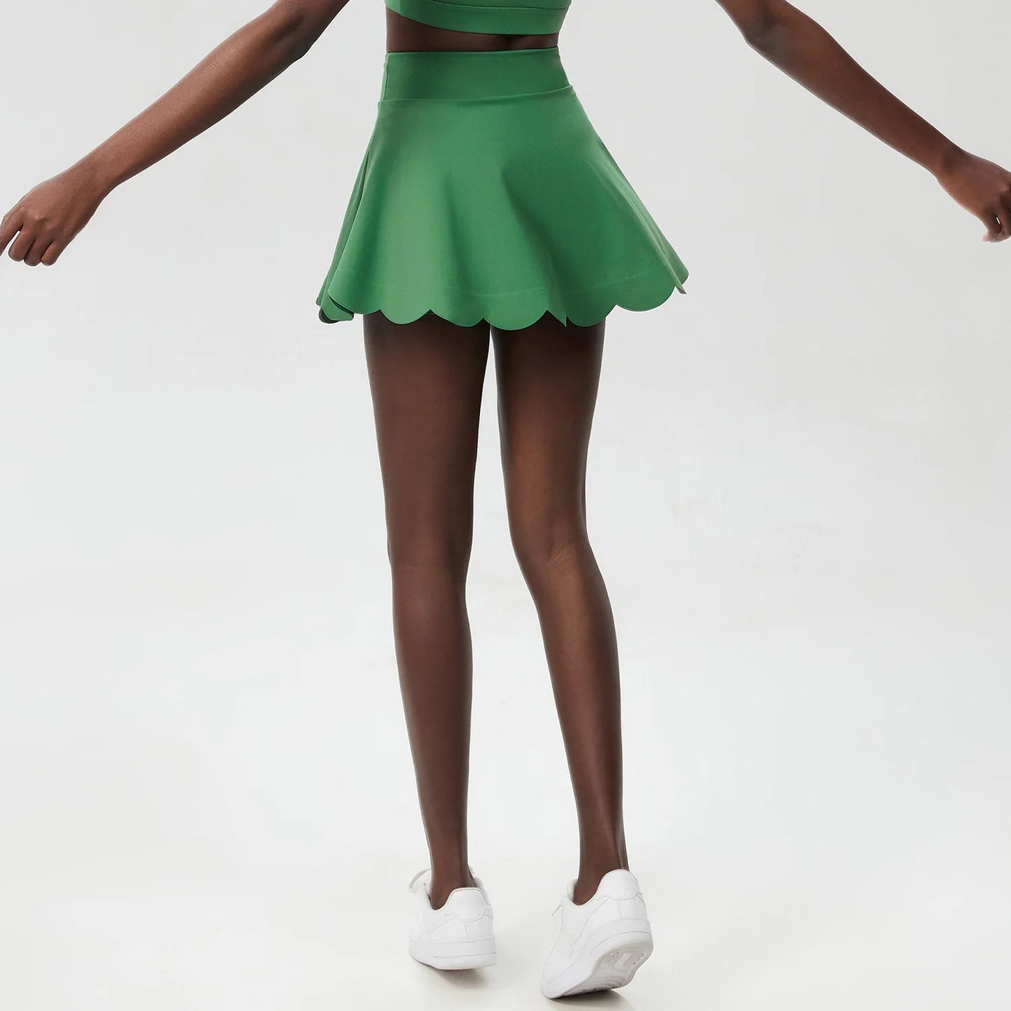 2-in-1 Tennis Skirt with Compression Shorts - Breathable Workout Skirt with Pockets